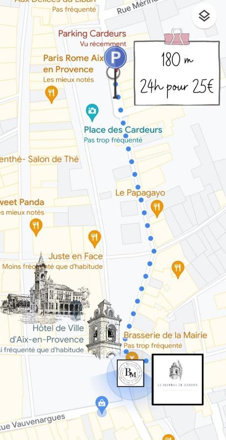 Le Beffroi De Gaston Climatise Lägenhet Aix-en-Provence Exteriör bild